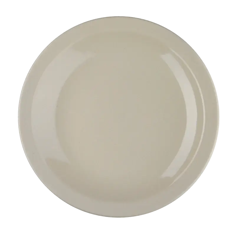 AMERICAN WHITE CERAMIC 10-1/2 INCH ROUND NARROW RIM PLATE
