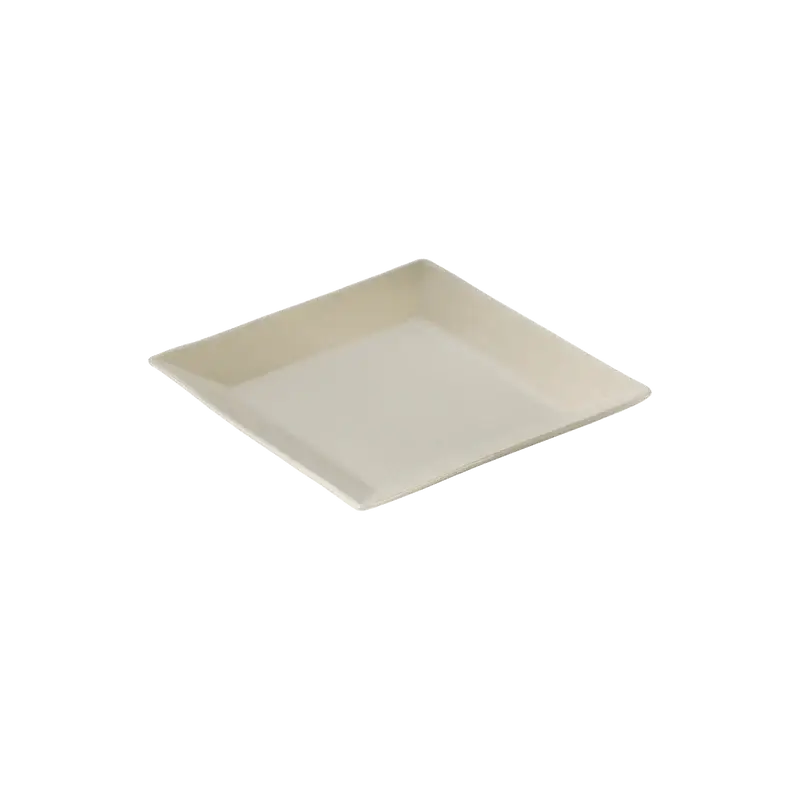 AMERICAN WHITE CERAMIC 6 INCH SQUARE PLATE