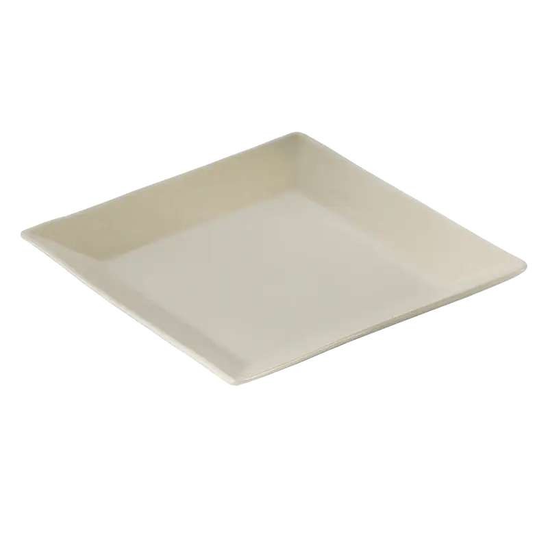 AMERICAN WHITE CERAMIC 10-3/4 INCH SQUARE PLATE