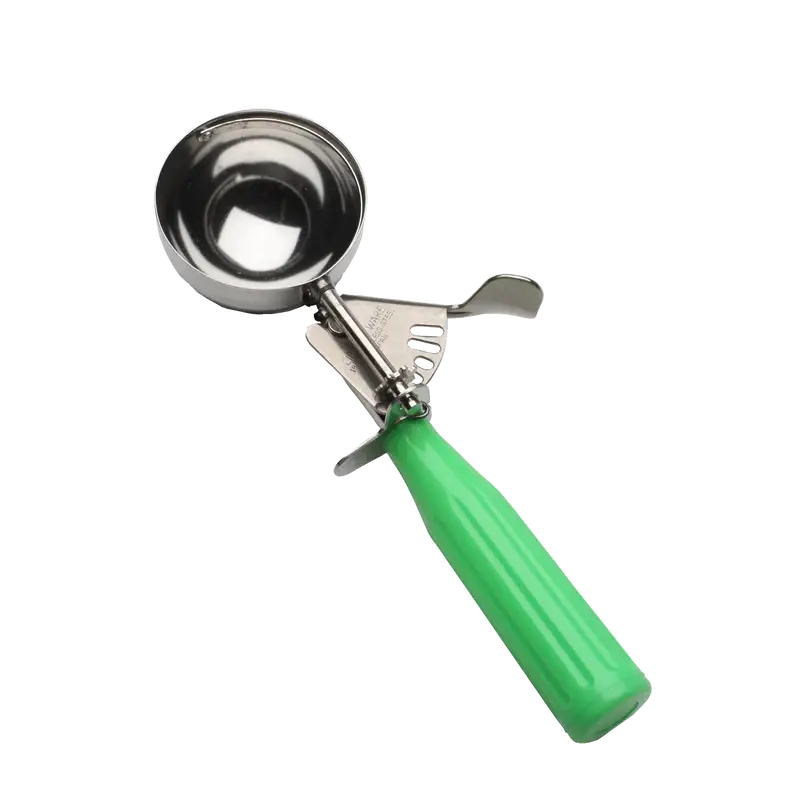 2.78 OZ GREEN LEVER DISHER - 2 5/8 INCH DIAMETER