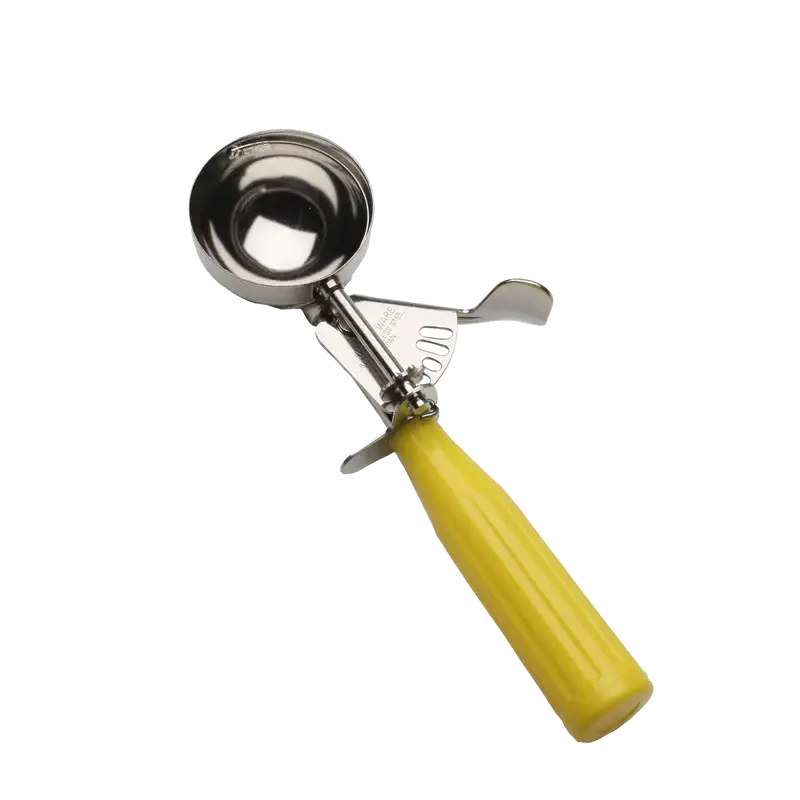 2 OZ YELLOW LEVER DISHER - 2-1/16 INCH DIAMETER