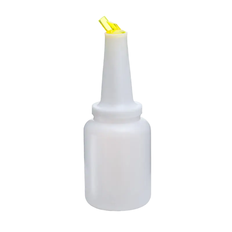 2 QT FLOW AND STOW WITH YELLOW SPOUT AND LID