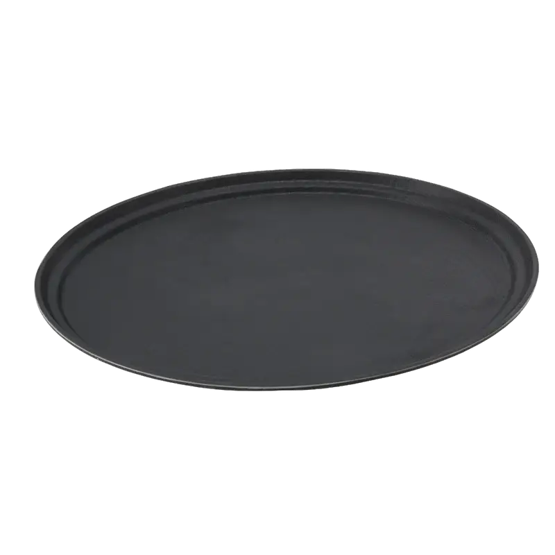 27 X 22 INCH OVAL NON-SKID TRAY - BLACK
