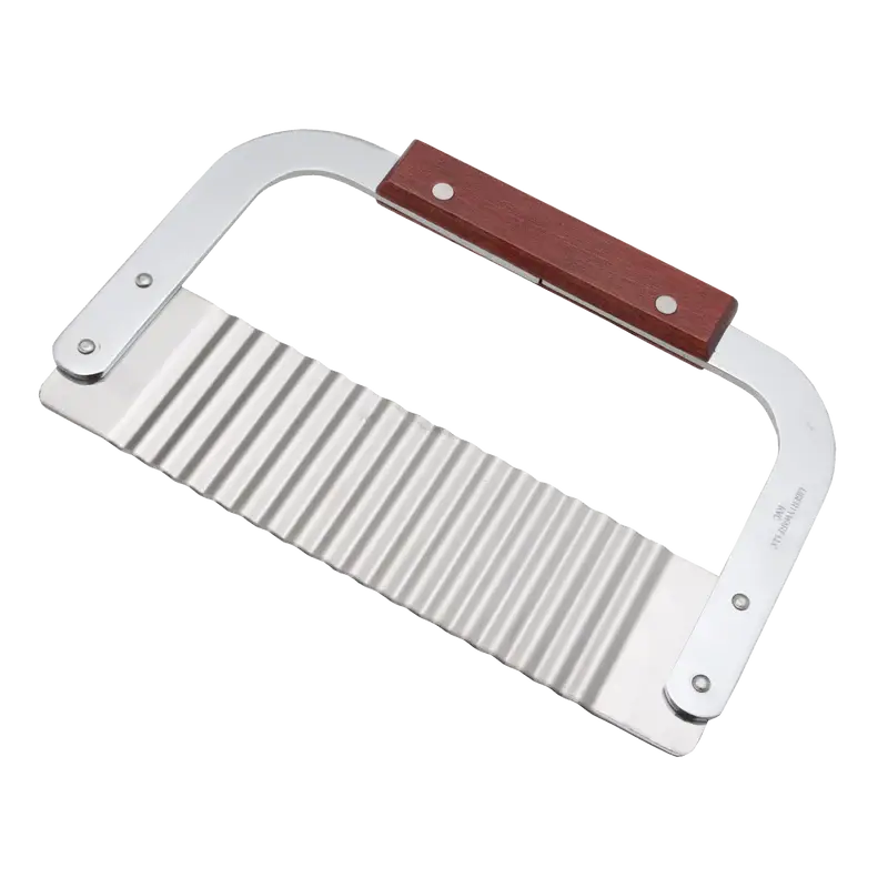 7 INCH STAINLESS STEEL SERRATOR WITH WOOD HANDLE