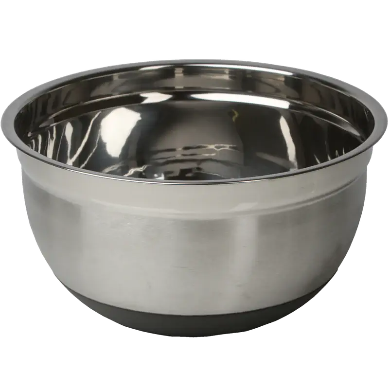 8 QT STAINLESS STEEL MIXING BOWL WITH SILICONE BASE