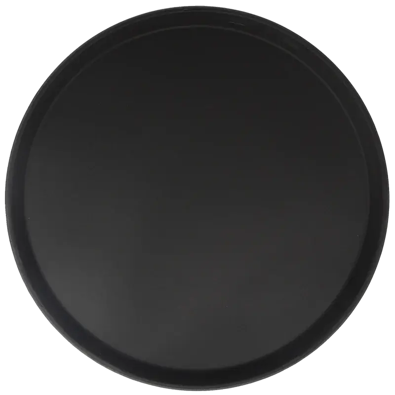 16 INCH ROUND NON-SKID TRAY - BLACK