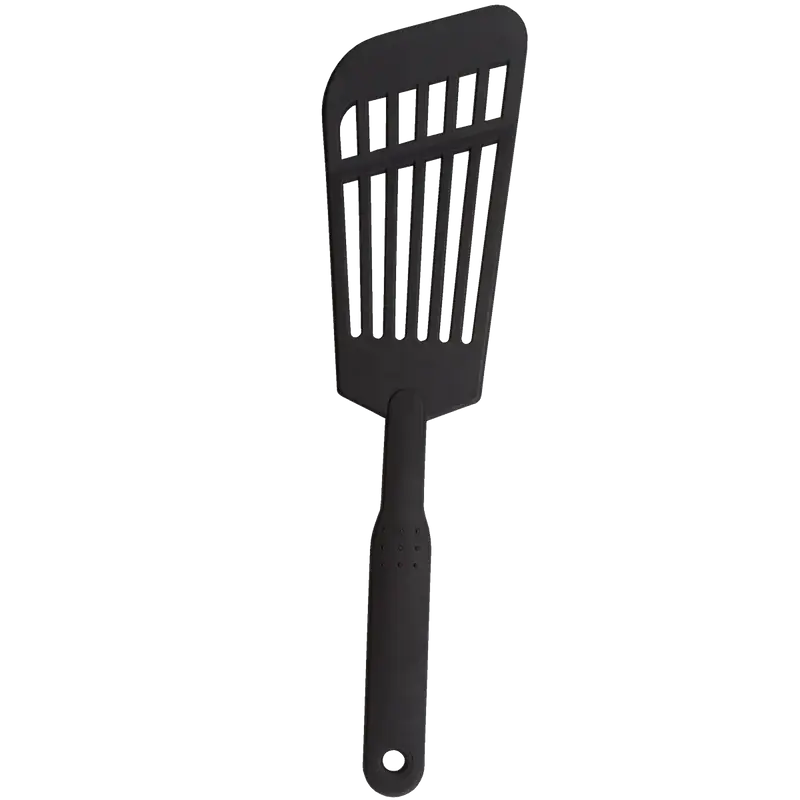 HEAVY DUTY NYLON SLOTTED LONG BLADE TURNER/SPATULA - HEAT RESISTANT UP TO 410F