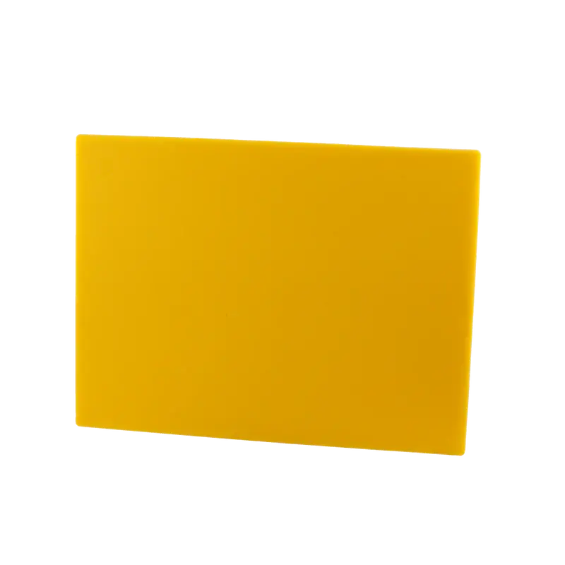 YELLOW POLYPROPYLENE CUTTING BOARD - 15 X 20 X 1/2 - HACCP COLOR-CODED