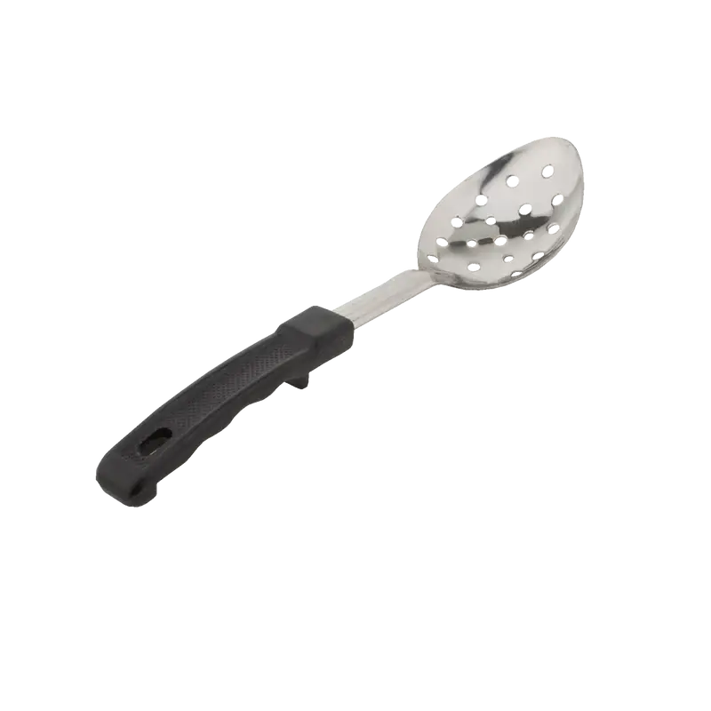11 INCH PERFORATED BASTING SPOON WITH PLASTIC HANDLE