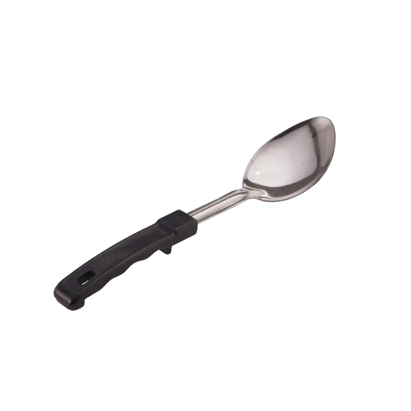 11 INCH SOLID BASTING SPOON WITH PLASTIC HANDLE