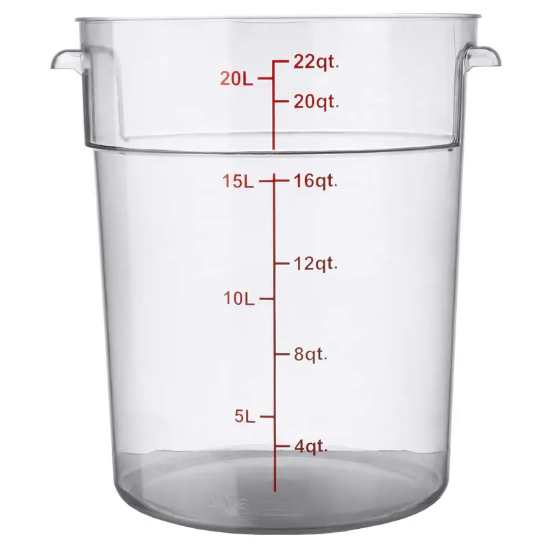 22 QT ROUND POLYCARBONATE STORAGE CONTAINER - CLEAR