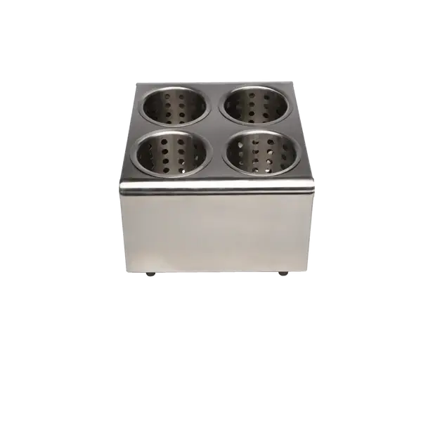 4 HOLE STAINLESS STEEL FLATWARE CYLINDER HOLDER