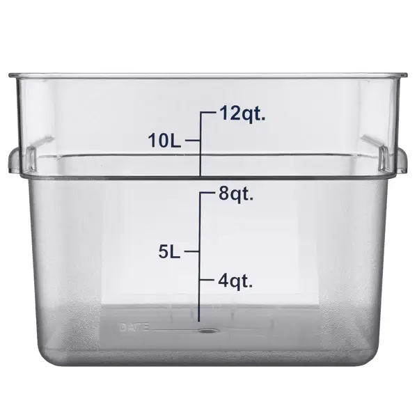 12 QT SQUARE POLYCARBONATE STORAGE CONTAINER - CLEAR
