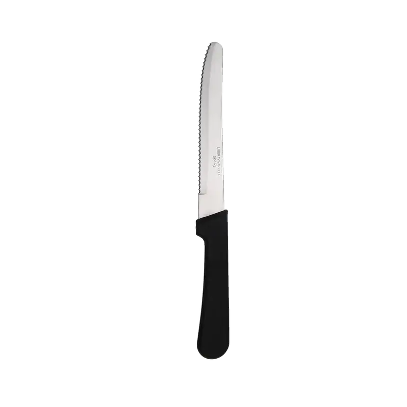 5 INCH ROUND TIP STEAK KNIFE WITH PLASTIC HANDLE