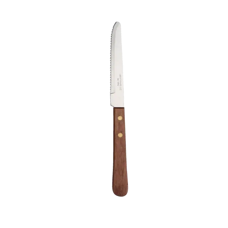 5 INCH ROUND TIP STEAK KNIFE WITH WOOD HANDLE