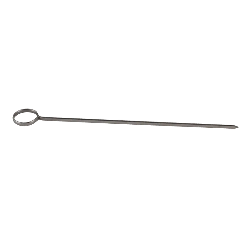 10 INCH STAINLESS STEEL BBQ SKEWER WITH LOOP HANDLE