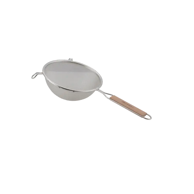 6 INCH FINE MESH STRAINER WITH WOOD HANDLE