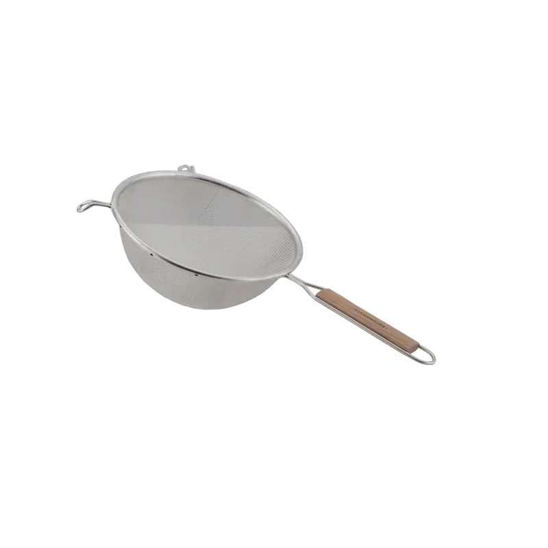 7 INCH FINE MESH STRAINER WITH WOOD HANDLE