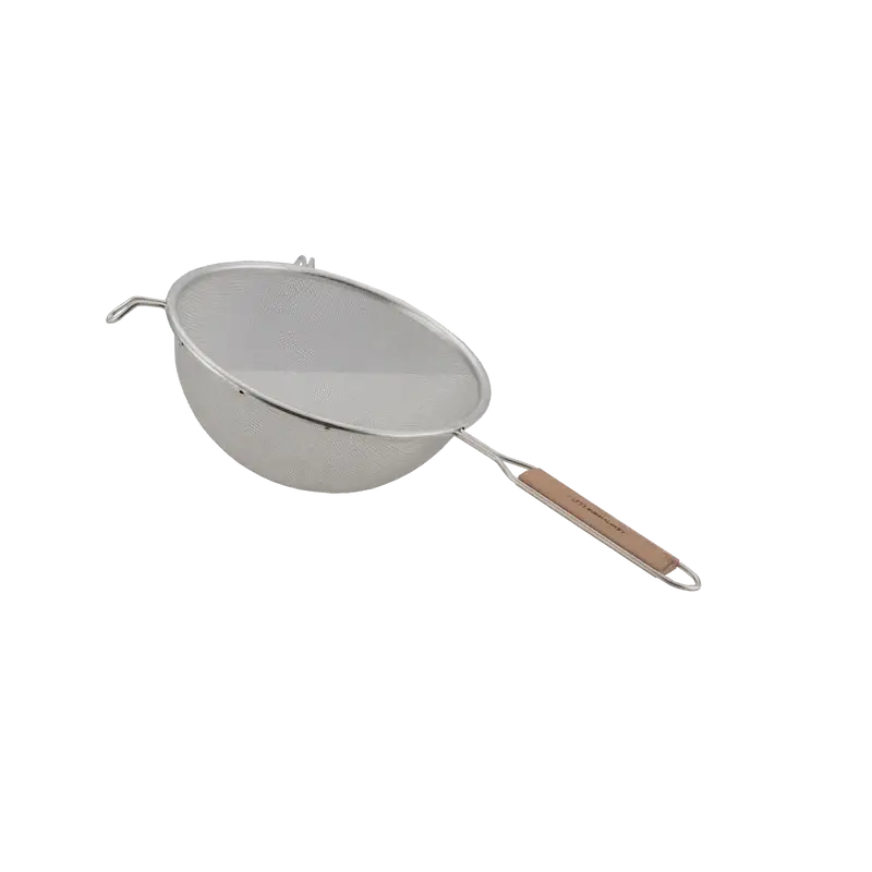 8 INCH FINE MESH STRAINER WITH WOOD HANDLE