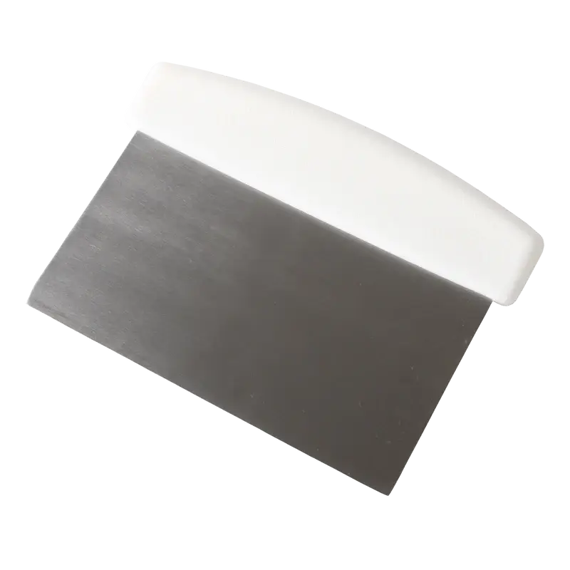 6 INCH STAINLESS STEEL DOUGH SCRAPER WITH POLYPROPYLENE HANDLE
