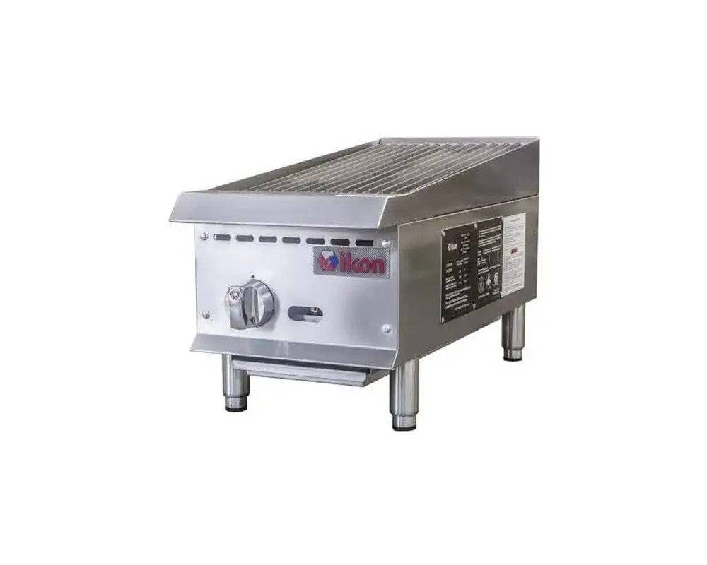 IKON 12 INCH COUNTERTOP RADIANT CHAR BROILER WITH 1 BURNER - 35000 BTU - COMES WITH CONVERSION KIT - ETL APPROVED
