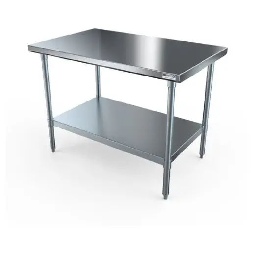 NEW 18 X 48 STAINLESS STEEL WORK TABLE WITH GALVANIZED  UNDERSHELF