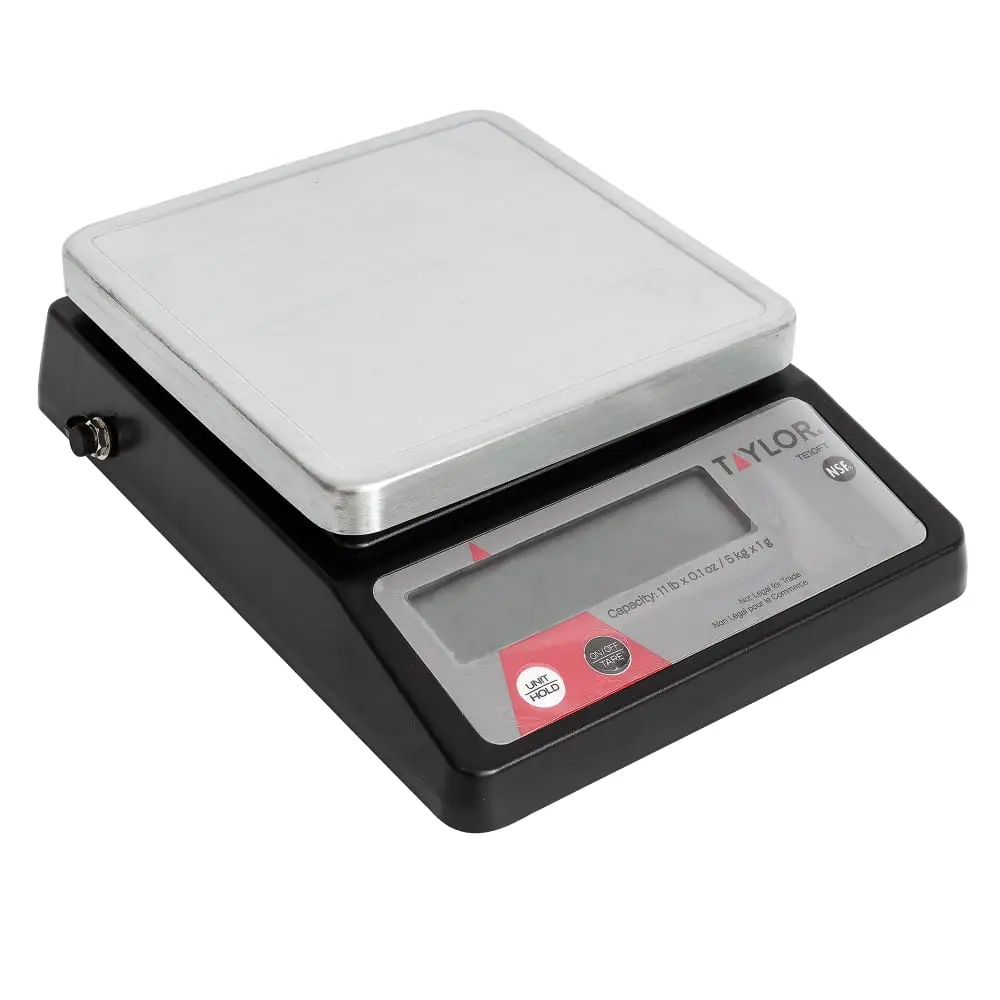 NSF 11 LB PORTION CONTROL SCALE WITH STAINLESS STEEL PLATFORM AND TARE AND HOLD FUNCTIONS