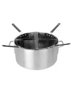 20 QT ALUMINUM PASTA COOKER - 5 PIECE SET COMES WITH POT AND 4 STAINLESS STEEL INSERTS