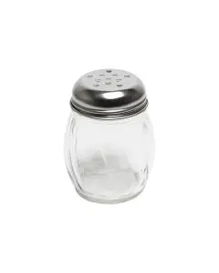 6 OZ SWIRL CHEESE SHAKER WITH PERFORATED STAINLESS STEEL CAP