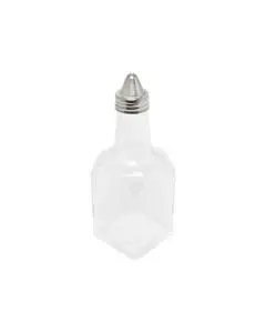 6 OZ SQUARE OIL AND VINEGAR CRUET WITH TAPERED CAP
