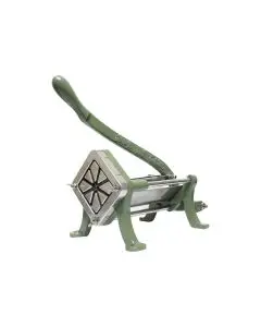 CAST IRON FRENCH FRY CUTTER WITH 8 WEDGE BLADE AND BLOCK