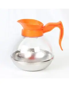 64 OZ POLYCARBONATE DECAFFINATED COFFEE DECANTER WITH STAINLESS STEEL BASE