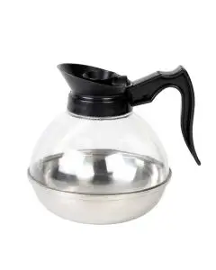 64 OZ POLYCARBONATE REGULAR COFFEE DECANTER WITH STAINLESS STEEL BASE
