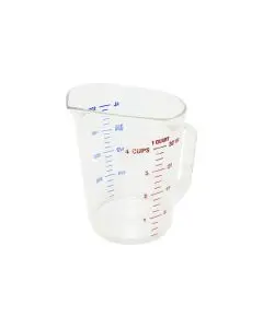 1 QT POLYCARBONATE MEASURING CUP WITH COLOR GRADUATIONS