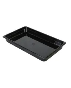 BLACK FULL SIZE 2-1/2 INCH DEEP ANTI-JAM POLYCARBONATE FOOD PAN