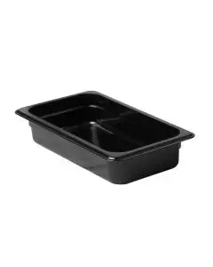 BLACK THIRD SIZE 2-1/2 INCH DEEP ANTI-JAM POLYCARBONATE FOOD PAN