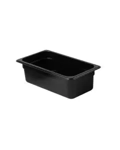 BLACK THIRD SIZE 4 INCH DEEP ANTI-JAM POLYCARBONATE FOOD PAN