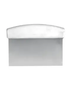 6 X 3 INCH STAINLESS STEEL DOUGH SCRAPER WITH POLYPROPYLENE HANDLE