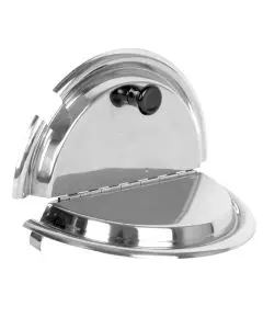 7 QT STAINLESS STEEL HINGED INSET PAN COVER