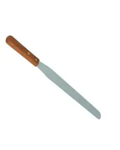 8 INCH STAINLESS STEEL ICING SPATULA WITH WOODEN HANDLE