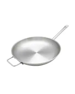 12 INCH STAINLESS STEEL FRY PAN WITH INDUCTION READY BASE