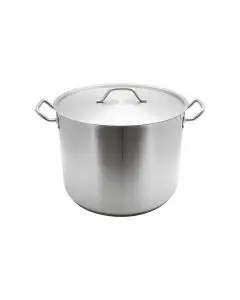 40 QT STAINLESS STEEL STOCK POT WITH INDUCTION READY BASE AND COVER