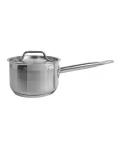 2 QT STAINLESS STEEL SAUCE PAN WITH INDUCTION READY BASE AND COVER