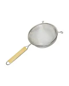 6 INCH FINE MESH STRAINER WITH WOOD HANDLE