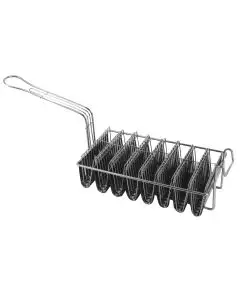 STAINLESS STEEL 8 SLOT TACO SHELL FRYER BASKET