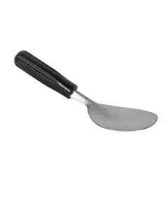 STAINLESS STEEL ICE CREAM SPADE WITH BLACK PLASTIC HANDLE