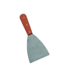 4 X 5 INCH STAINLESS STEEL SCRAPER WITH WOOD HANDLE