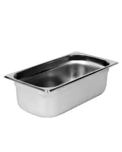 THIRD SIZE 4 INCH DEEP ANTI-JAM STAINLESS STEEL STEAM TABLE PAN - 18/8 STAINLESS STEEL