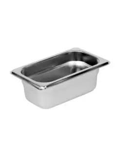 NINTH SIZE 2-1/2 INCH DEEP ANTI-JAM STAINLESS STEEL STEAM TABLE PAN - 18/8 STAINLESS STEEL