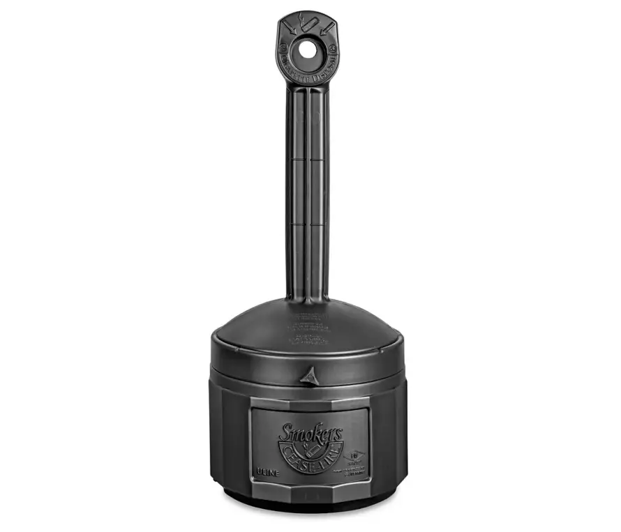 ASH TRAY CIGARETE RECEPTACLE BLACK